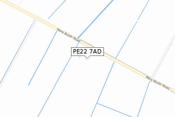 PE22 7AD map - large scale - OS Open Zoomstack (Ordnance Survey)