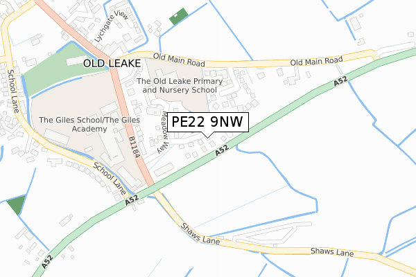 PE22 9NW map - large scale - OS Open Zoomstack (Ordnance Survey) PE22 9NW map - large scale - OS Open Zoomstack (Ordnance Survey)