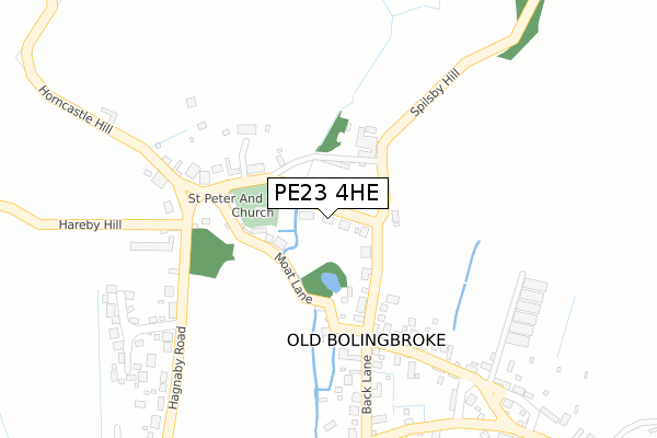 PE23 4HE map - large scale - OS Open Zoomstack (Ordnance Survey)