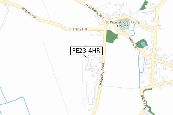 PE23 4HR map - large scale - OS Open Zoomstack (Ordnance Survey)