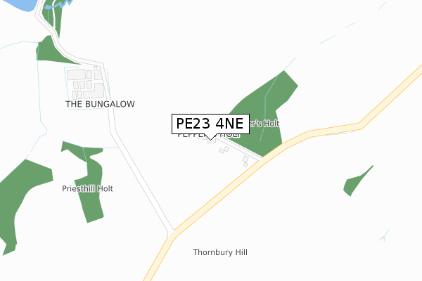 PE23 4NE map - large scale - OS Open Zoomstack (Ordnance Survey)