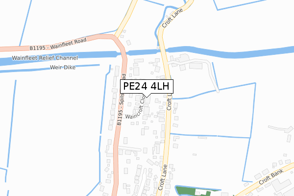 PE24 4LH map - large scale - OS Open Zoomstack (Ordnance Survey)