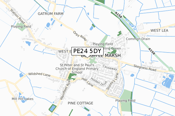 PE24 5DY map - small scale - OS Open Zoomstack (Ordnance Survey)