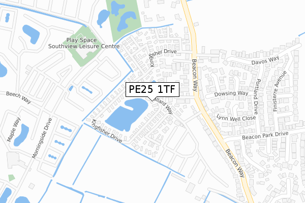 PE25 1TF map - large scale - OS Open Zoomstack (Ordnance Survey) PE25 1TF map - large scale - OS Open Zoomstack (Ordnance Survey)
