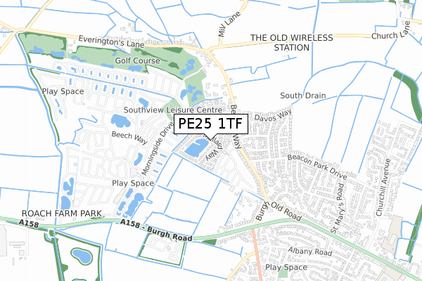 PE25 1TF map - small scale - OS Open Zoomstack (Ordnance Survey) PE25 1TF map - small scale - OS Open Zoomstack (Ordnance Survey)