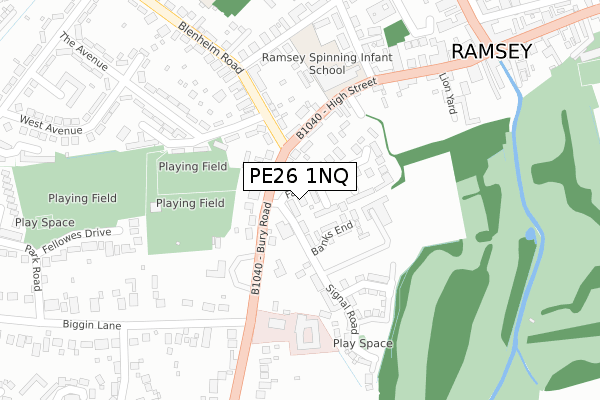 PE26 1NQ map - large scale - OS Open Zoomstack (Ordnance Survey) PE26 1NQ map - large scale - OS Open Zoomstack (Ordnance Survey)