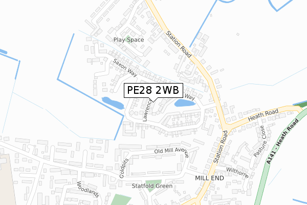 PE28 2WB map - large scale - OS Open Zoomstack (Ordnance Survey) PE28 2WB map - large scale - OS Open Zoomstack (Ordnance Survey)