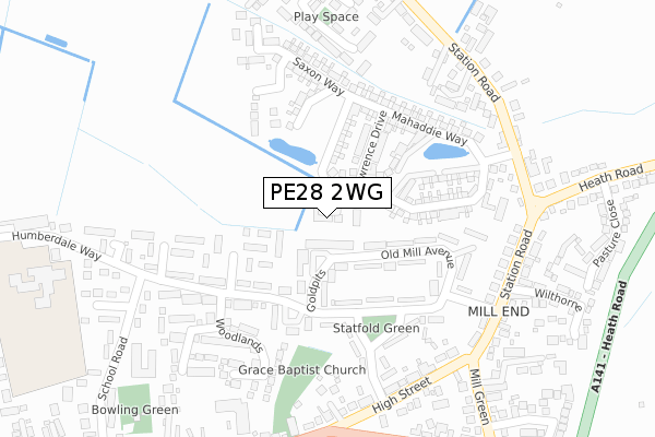 PE28 2WG map - large scale - OS Open Zoomstack (Ordnance Survey) PE28 2WG map - large scale - OS Open Zoomstack (Ordnance Survey)
