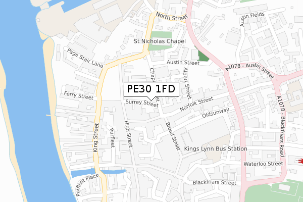PE30 1FD map - large scale - OS Open Zoomstack (Ordnance Survey) PE30 1FD map - large scale - OS Open Zoomstack (Ordnance Survey)