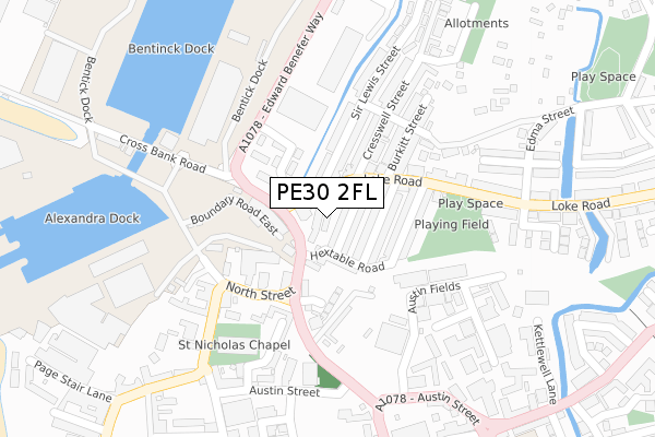 PE30 2FL map - large scale - OS Open Zoomstack (Ordnance Survey) PE30 2FL map - large scale - OS Open Zoomstack (Ordnance Survey)