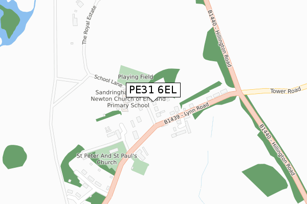 PE31 6EL map - large scale - OS Open Zoomstack (Ordnance Survey)