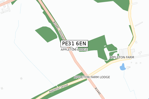 PE31 6EN map - large scale - OS Open Zoomstack (Ordnance Survey)