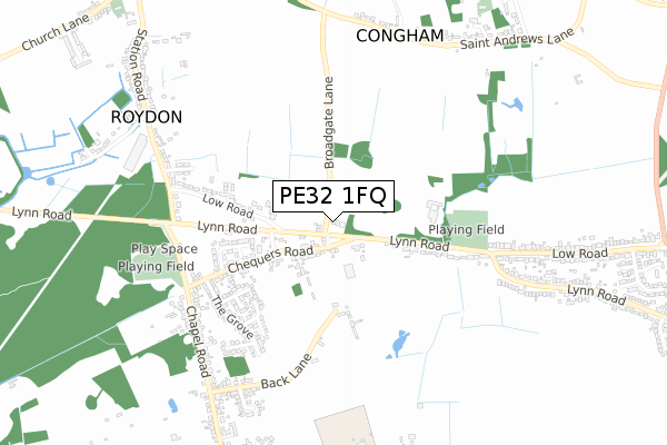 PE32 1FQ map - small scale - OS Open Zoomstack (Ordnance Survey) PE32 1FQ map - small scale - OS Open Zoomstack (Ordnance Survey)
