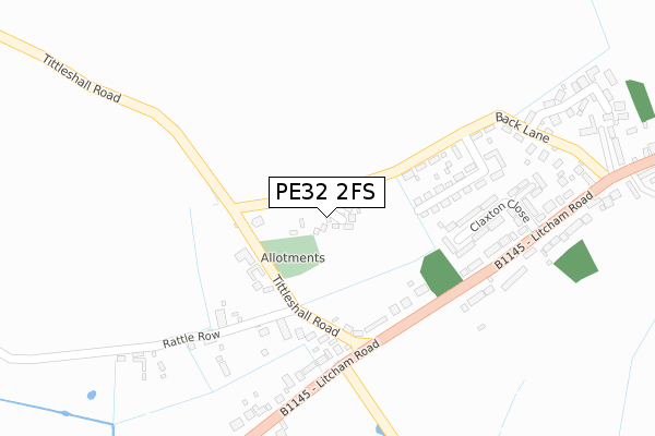 PE32 2FS map - large scale - OS Open Zoomstack (Ordnance Survey)