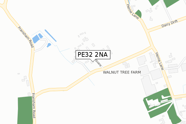 PE32 2NA map - large scale - OS Open Zoomstack (Ordnance Survey)