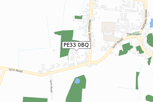 PE33 0BQ map - large scale - OS Open Zoomstack (Ordnance Survey)