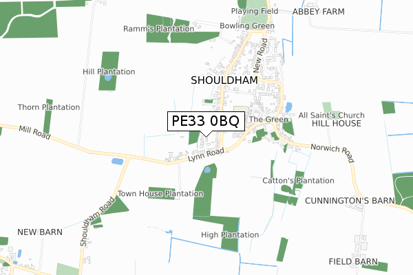 PE33 0BQ map - small scale - OS Open Zoomstack (Ordnance Survey) PE33 0BQ map - small scale - OS Open Zoomstack (Ordnance Survey)