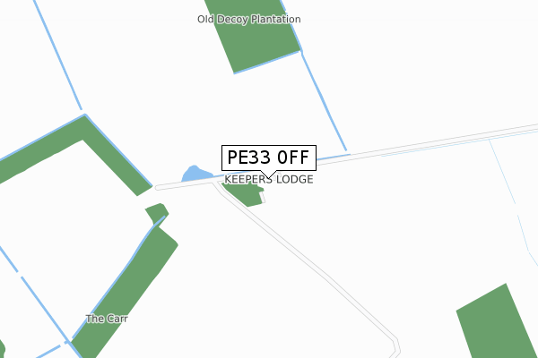 PE33 0FF map - large scale - OS Open Zoomstack (Ordnance Survey)