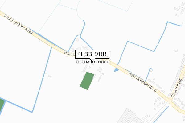 PE33 9RB map - large scale - OS Open Zoomstack (Ordnance Survey)