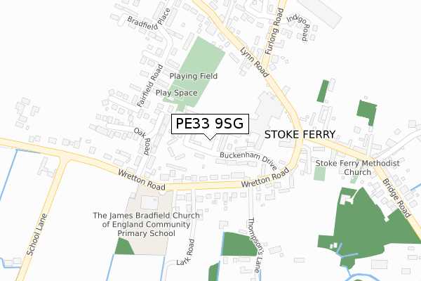PE33 9SG map - large scale - OS Open Zoomstack (Ordnance Survey)