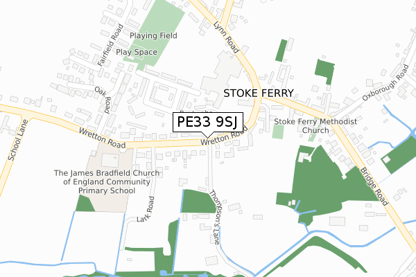 PE33 9SJ map - large scale - OS Open Zoomstack (Ordnance Survey)