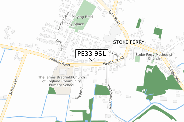 PE33 9SL map - large scale - OS Open Zoomstack (Ordnance Survey)