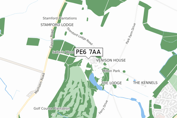 PE6 7AA map - small scale - OS Open Zoomstack (Ordnance Survey) PE6 7AA map - small scale - OS Open Zoomstack (Ordnance Survey)