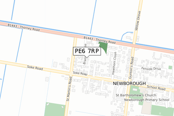 PE6 7RP map - large scale - OS Open Zoomstack (Ordnance Survey) PE6 7RP map - large scale - OS Open Zoomstack (Ordnance Survey)