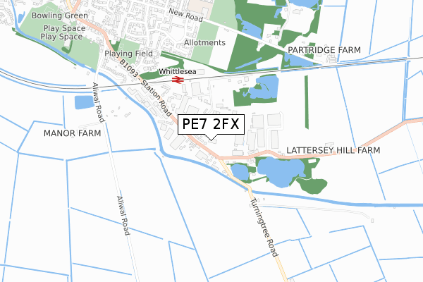 PE7 2FX map - small scale - OS Open Zoomstack (Ordnance Survey) PE7 2FX map - small scale - OS Open Zoomstack (Ordnance Survey)