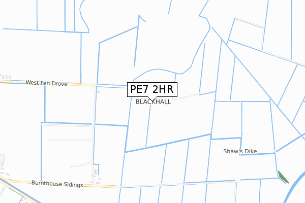 PE7 2HR map - small scale - OS Open Zoomstack (Ordnance Survey)