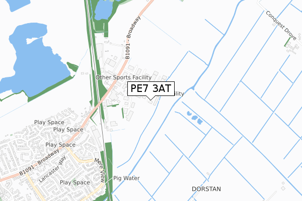 PE7 3AT map - small scale - OS Open Zoomstack (Ordnance Survey) PE7 3AT map - small scale - OS Open Zoomstack (Ordnance Survey)