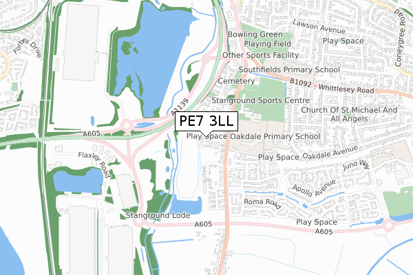 PE7 3LL map - small scale - OS Open Zoomstack (Ordnance Survey) PE7 3LL map - small scale - OS Open Zoomstack (Ordnance Survey)