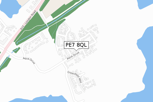 PE7 8QL map - large scale - OS Open Zoomstack (Ordnance Survey)