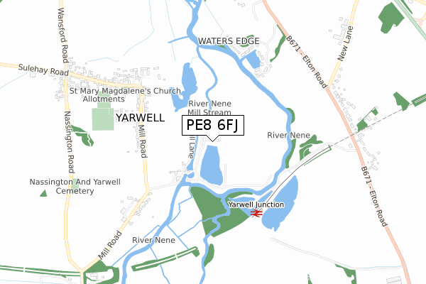 PE8 6FJ map - small scale - OS Open Zoomstack (Ordnance Survey) PE8 6FJ map - small scale - OS Open Zoomstack (Ordnance Survey)