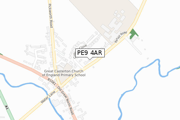 PE9 4AR map - large scale - OS Open Zoomstack (Ordnance Survey)