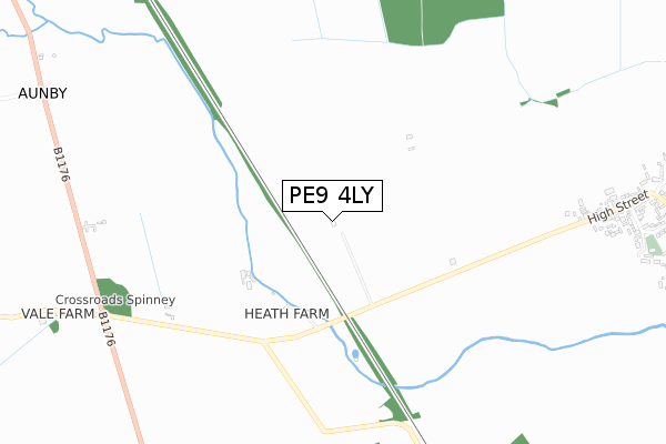 PE9 4LY map - small scale - OS Open Zoomstack (Ordnance Survey) PE9 4LY map - small scale - OS Open Zoomstack (Ordnance Survey)