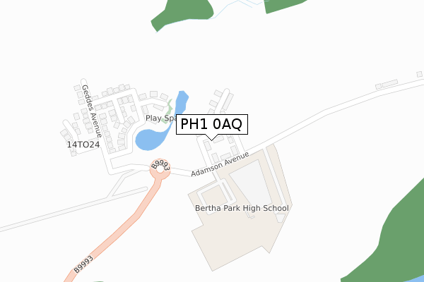 PH1 0AQ map - large scale - OS Open Zoomstack (Ordnance Survey) PH1 0AQ map - large scale - OS Open Zoomstack (Ordnance Survey)