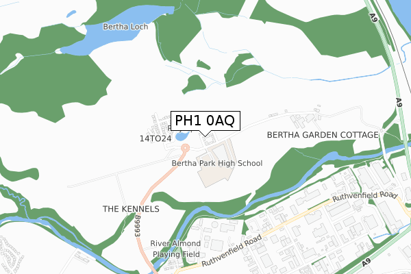 PH1 0AQ map - small scale - OS Open Zoomstack (Ordnance Survey) PH1 0AQ map - small scale - OS Open Zoomstack (Ordnance Survey)