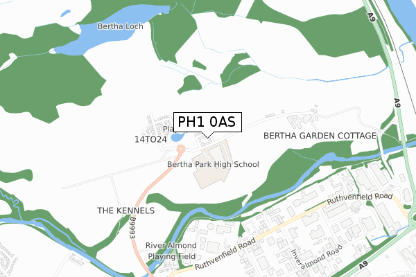 PH1 0AS map - small scale - OS Open Zoomstack (Ordnance Survey) PH1 0AS map - small scale - OS Open Zoomstack (Ordnance Survey)