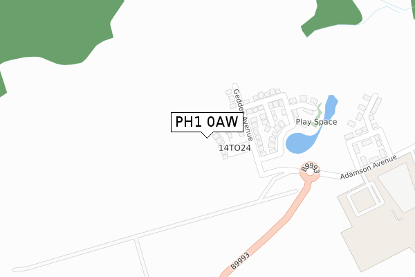 PH1 0AW map - large scale - OS Open Zoomstack (Ordnance Survey) PH1 0AW map - large scale - OS Open Zoomstack (Ordnance Survey)