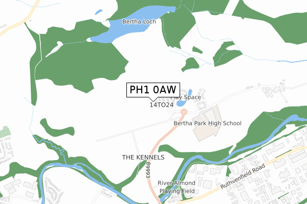 PH1 0AW map - small scale - OS Open Zoomstack (Ordnance Survey) PH1 0AW map - small scale - OS Open Zoomstack (Ordnance Survey)