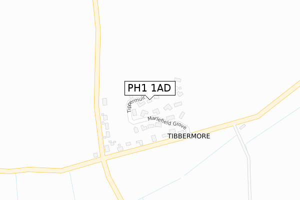 PH1 1AD map - large scale - OS Open Zoomstack (Ordnance Survey)