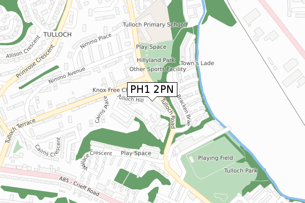 PH1 2PN map - large scale - OS Open Zoomstack (Ordnance Survey)