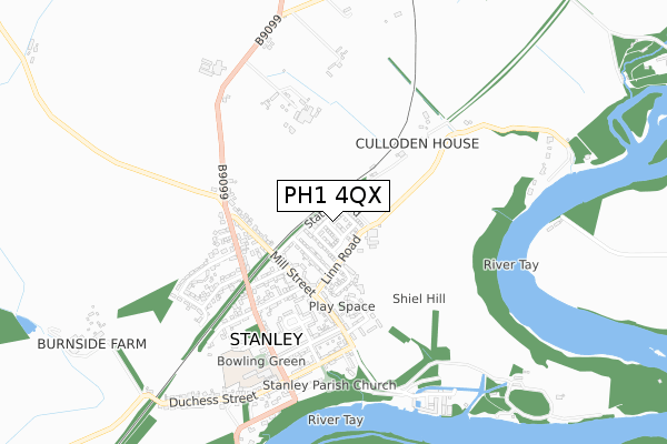 PH1 4QX map - small scale - OS Open Zoomstack (Ordnance Survey) PH1 4QX map - small scale - OS Open Zoomstack (Ordnance Survey)