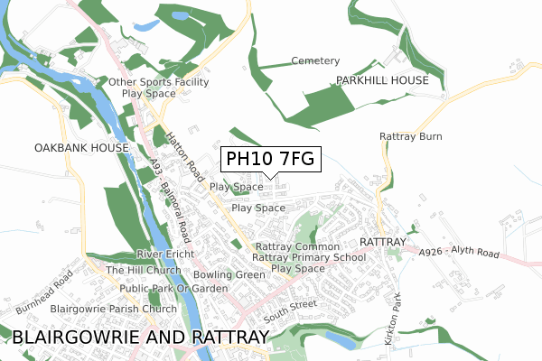 PH10 7FG map - small scale - OS Open Zoomstack (Ordnance Survey) PH10 7FG map - small scale - OS Open Zoomstack (Ordnance Survey)