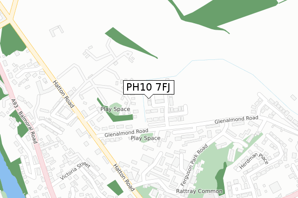 PH10 7FJ map - large scale - OS Open Zoomstack (Ordnance Survey) PH10 7FJ map - large scale - OS Open Zoomstack (Ordnance Survey)