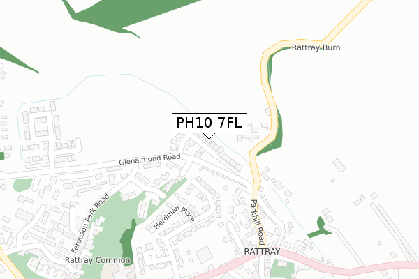 PH10 7FL map - large scale - OS Open Zoomstack (Ordnance Survey) PH10 7FL map - large scale - OS Open Zoomstack (Ordnance Survey)