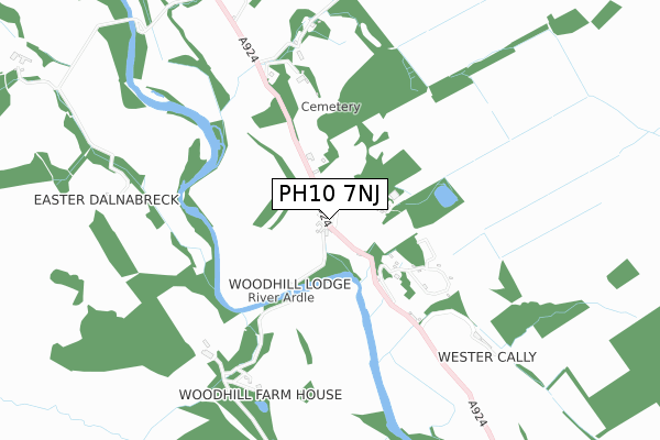 PH10 7NJ map - small scale - OS Open Zoomstack (Ordnance Survey) PH10 7NJ map - small scale - OS Open Zoomstack (Ordnance Survey)