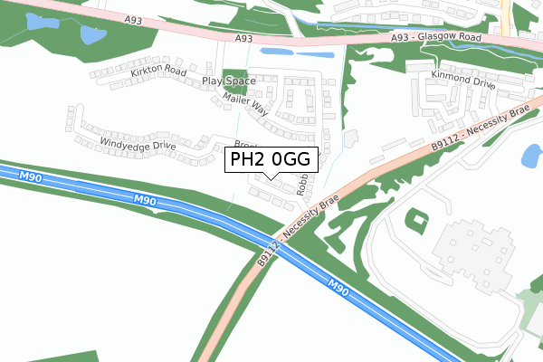 PH2 0GG map - large scale - OS Open Zoomstack (Ordnance Survey) PH2 0GG map - large scale - OS Open Zoomstack (Ordnance Survey)