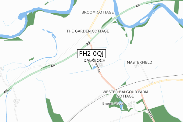 PH2 0QJ map - small scale - OS Open Zoomstack (Ordnance Survey) PH2 0QJ map - small scale - OS Open Zoomstack (Ordnance Survey)